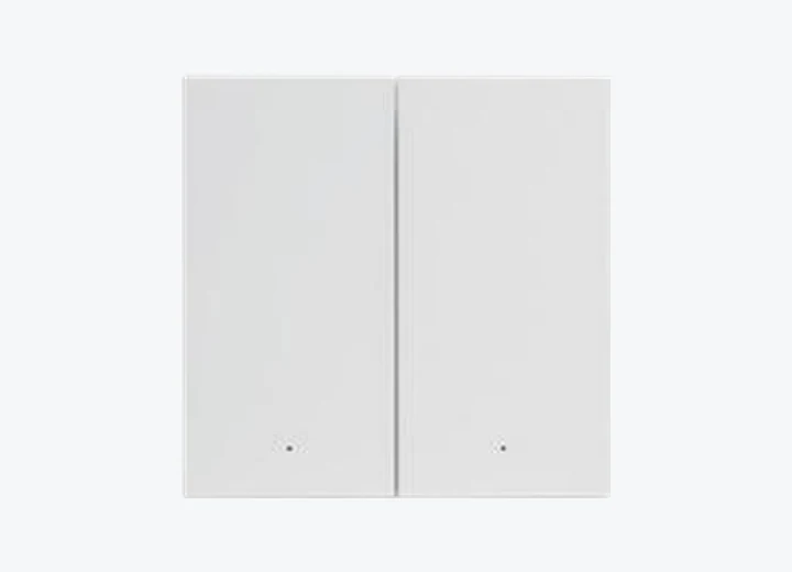 58 Series 2-gang Zigbee switch, supplier catalogue image