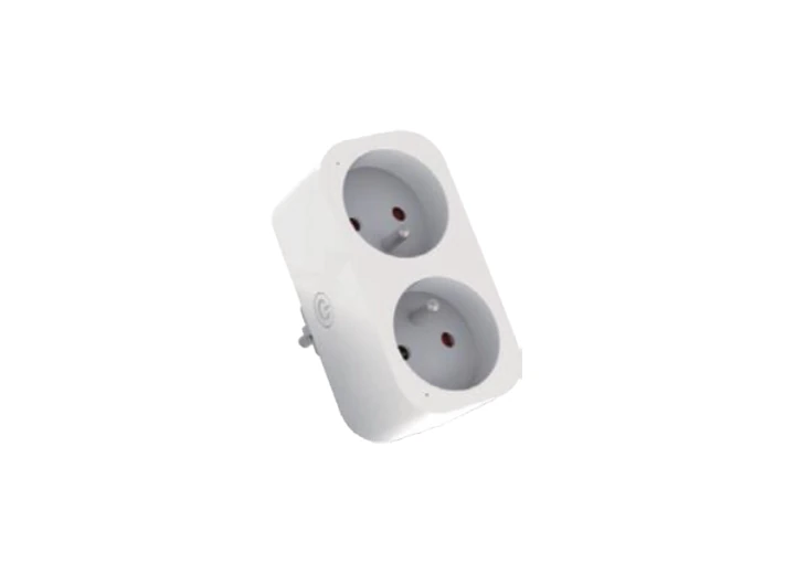 Dual French smart plug with metering, supplier catalogue image
