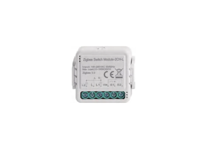 Two-channel no-neutral Zigbee module, supplier catalogue image