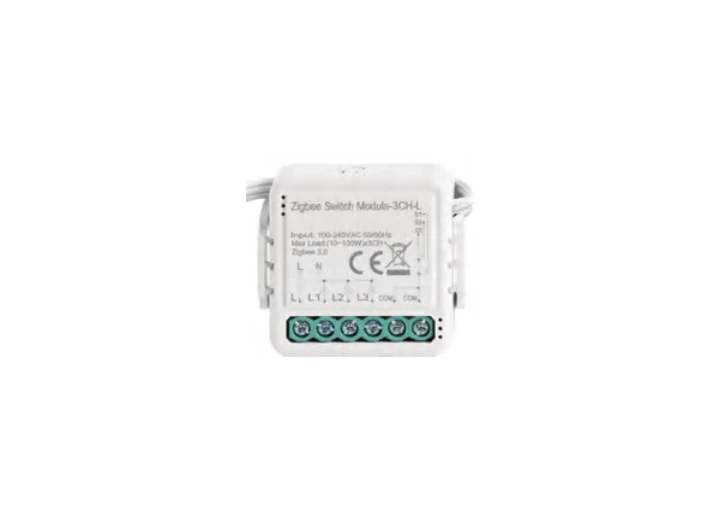 Three-channel no-neutral Zigbee module, supplier catalogue image