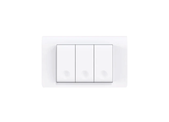 A-series 3-gang kinetic wireless switch, supplier catalogue image