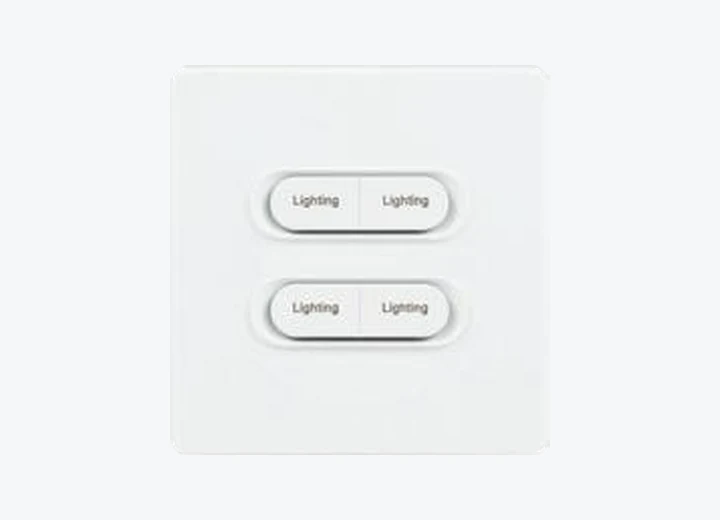 R1 4-gang smart light switch, supplier catalogue image