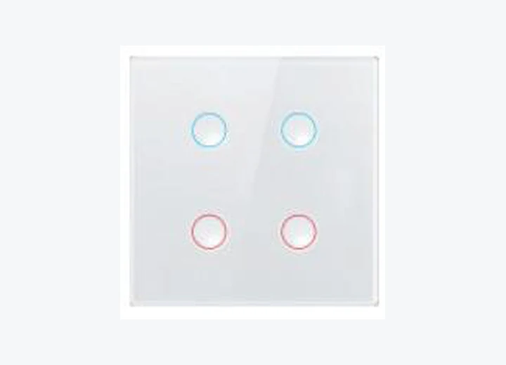 R2 4-gang smart light switch, supplier catalogue image