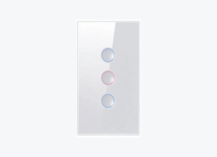RU2 3-gang smart light switch, supplier catalogue image